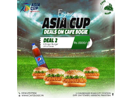 Cafe Bogie Asia Cup Deal 2 For Rs.1500/-